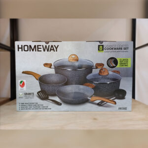 HW3682-2 Granite Cookware Nonstick 8pc Set - HW3682 HOMEWAY