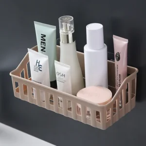 Wall-Mounted Bathroom Storage Organizer Basket