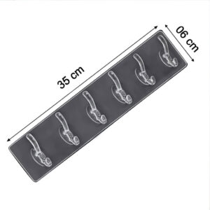 Transparent-Wall-Hook-Rack-3 Self-Adhesive Transparent Wall Hook Rack