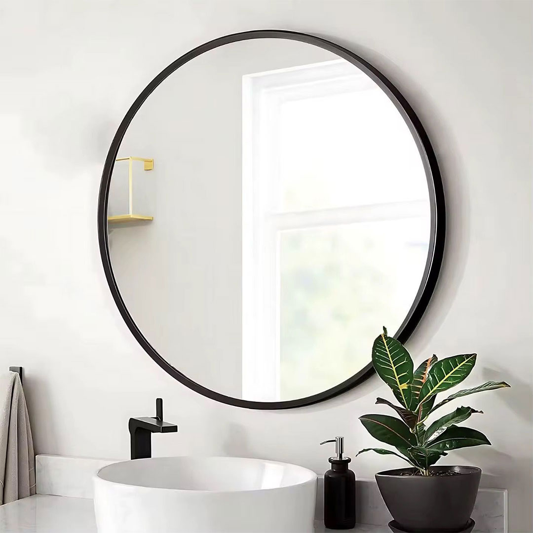 round bathroom mirror