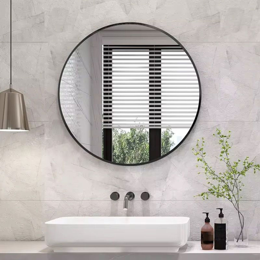 round bathroom mirror