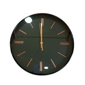 black wall clock 30cm