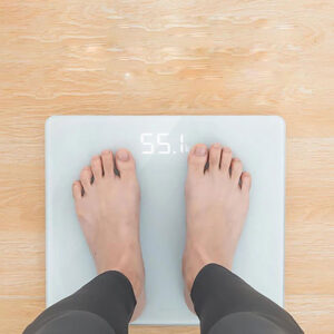 white glass bathroom scale