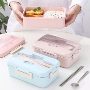 1200 ML Bento Lunch Box For Kids Childrens With Spoon & Fork