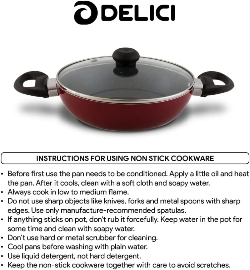 Kadai Pan With Lid 20cm - AKP20ME Delici