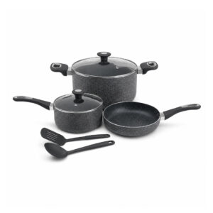 7pc Granite Coated Nonstick Cookware Set - Royal Impex NCB7104