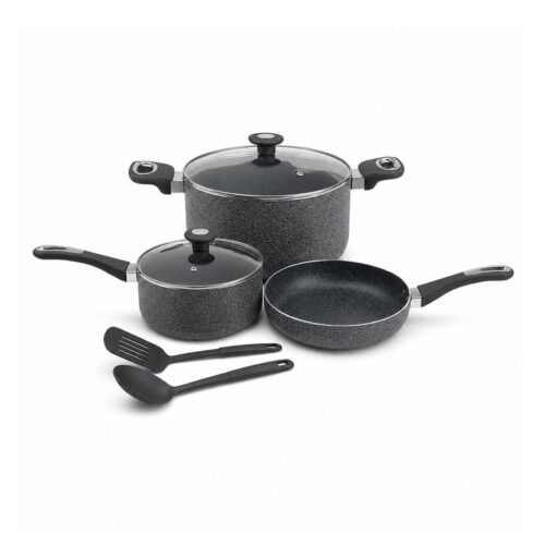 7pc Granite Coated Nonstick Cookware Set - Royal Impex NCB7104