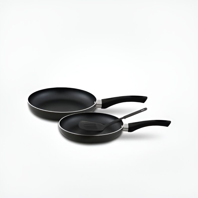 Frying Pan Set 2pcs (26cm & 20cm) with Spatula - Delici (1) Frying Pan Set 2pcs (26cm & 20cm) with Spatula - Delici AFP2620