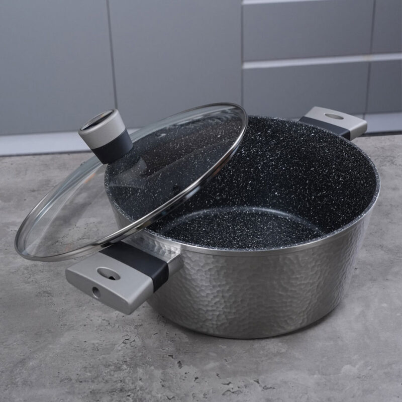 Marble Nonstick Cooking Pot or Casseroles With Lid - Homeway