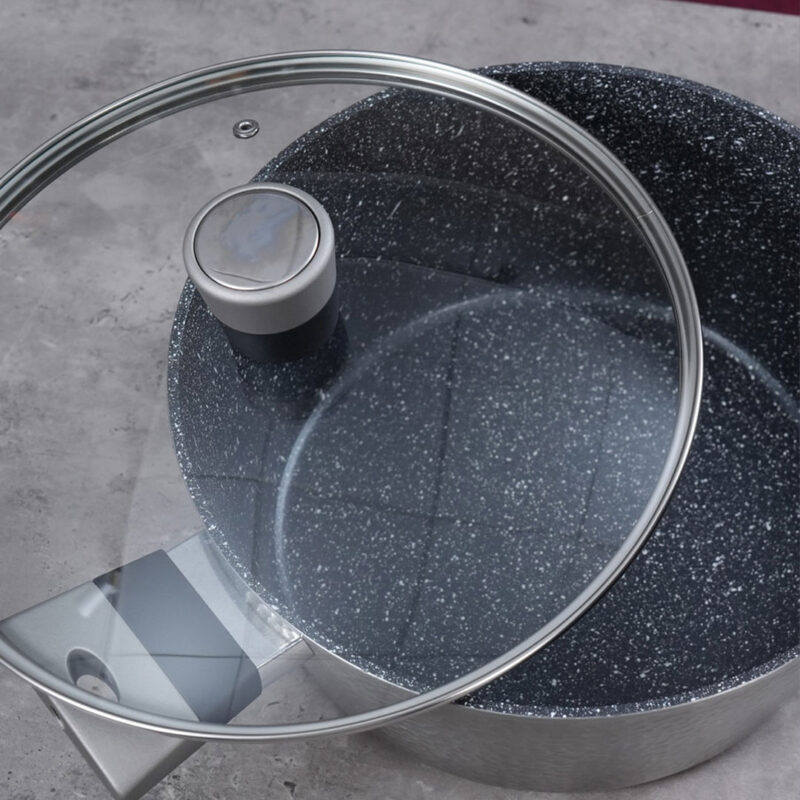 Marble Nonstick Cooking Pot or Casseroles With Lid - Homeway
