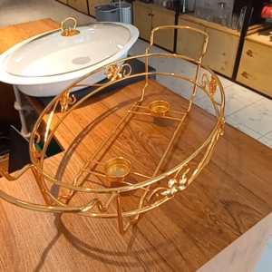 18" Oval Porcelain Chafing Dish/Food Warmer