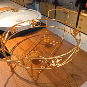 round porcelain chafing dish