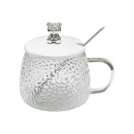 Glass Mug with Bear Lid + Spoon