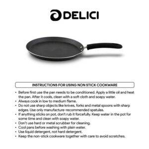 delici-atp28ge-dark-spatter-coating-aluminium-non-stick-tawa-pan (5) Granite Nonstick Tawa Pan 28cm Grey - ATP28GE Delici