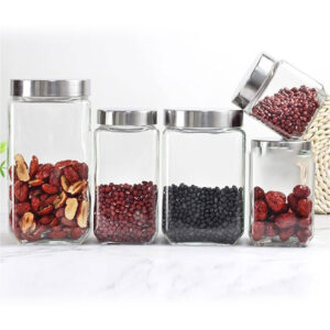 glass jar with stainless steel lid