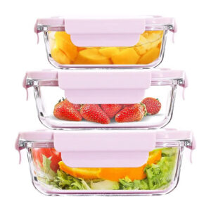 Glass Meal Prep Containers/Lunch Boxes 3pc Set