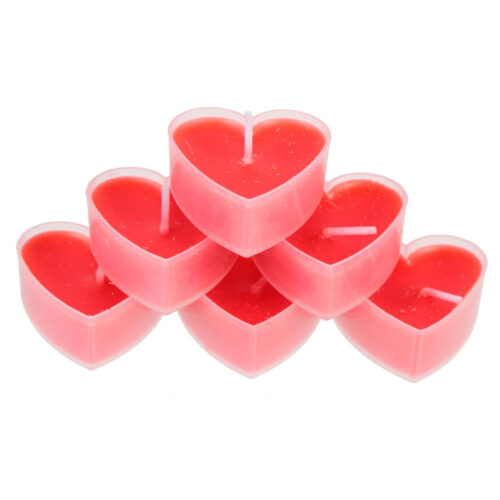heart shaped candle set