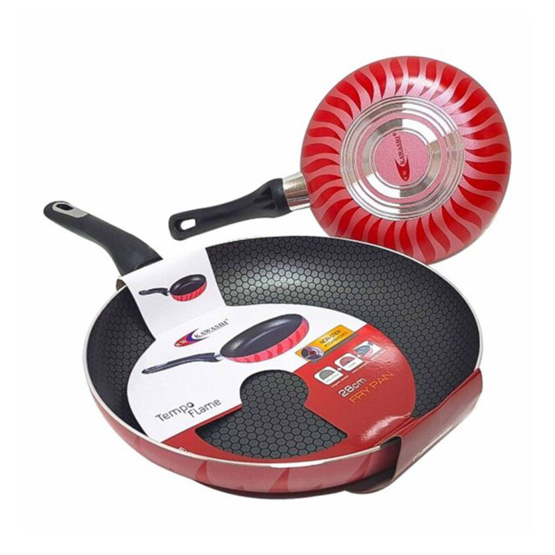 kawashi-honeycomb-frying-pan Honeycomb Nonstick Red Frying Pan