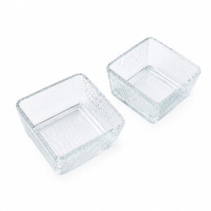 0850-2-Piece-Frosted-Square-Chutney-Sauce-Bowl-Set-2 2pc Frosted Square Sauce Bowl Set
