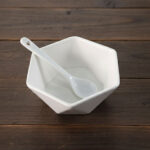 9cm 6pc Porcelain Bowl Set with Spoons - Polygon