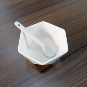 6pc Porcelain Bowl Set with Spoons (9cm)