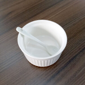 6pc Porcelain Bowl Set with Spoons - 9cm Round