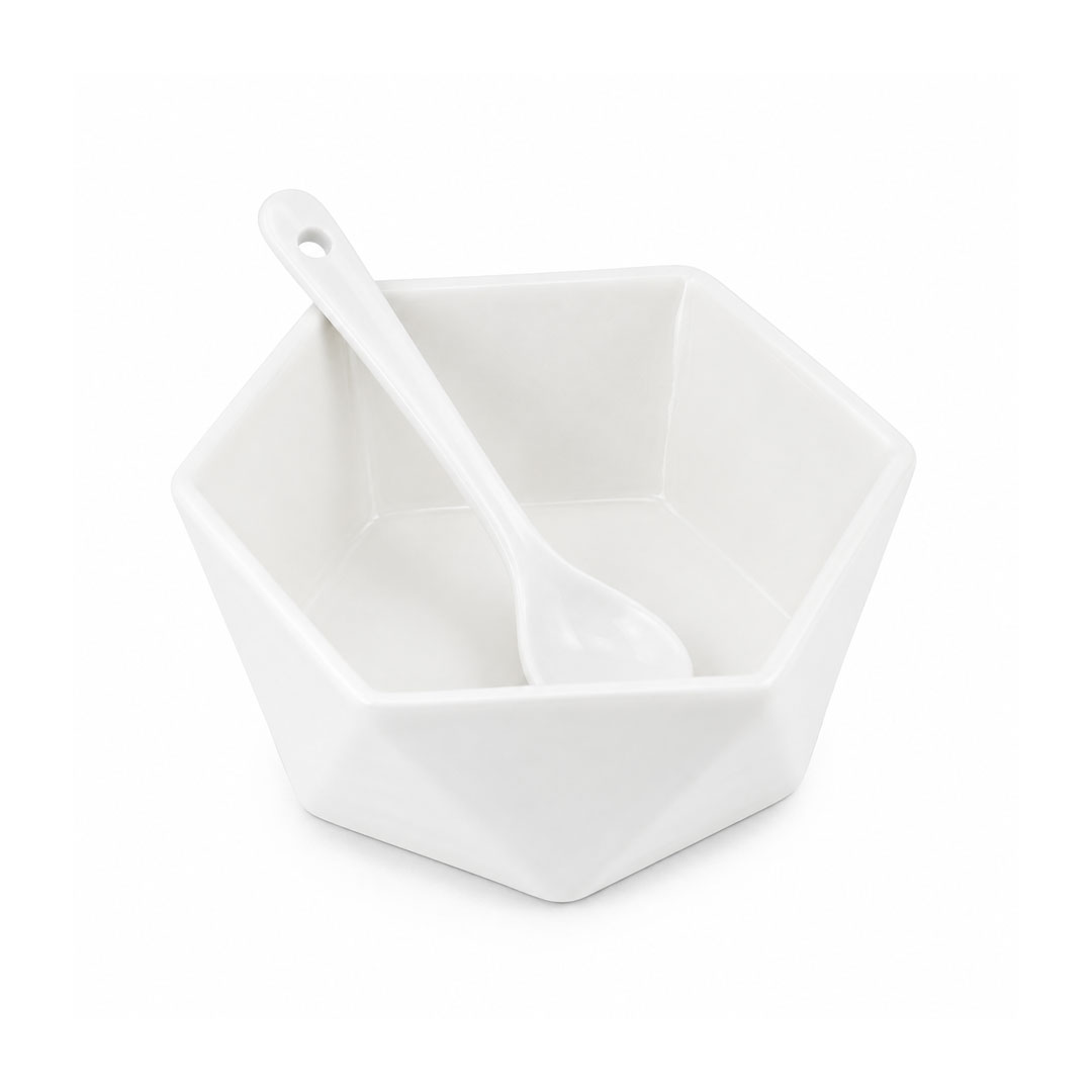 9cm-6pc-Porcelain-Bowl-Set-with-Spoons-Hexagonal