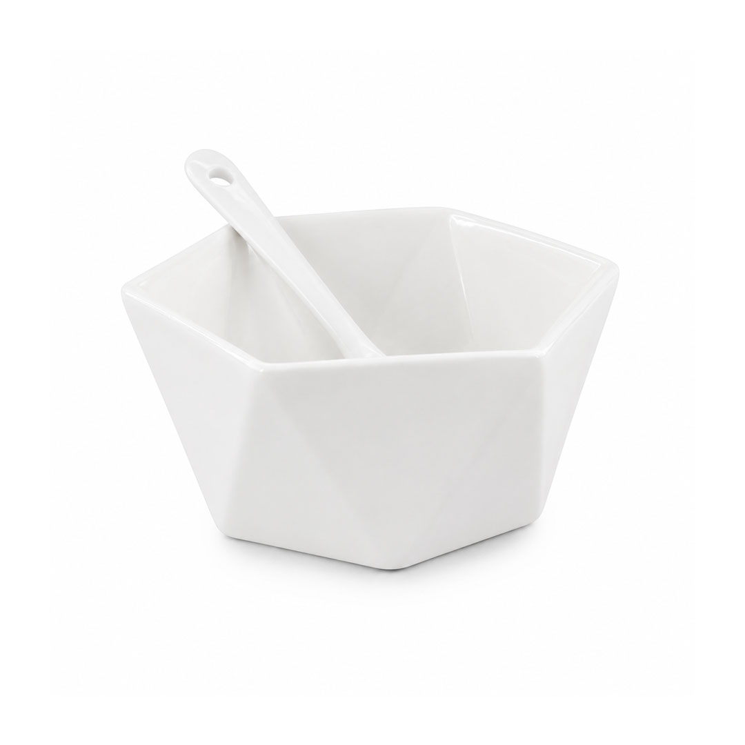 9cm-6pc-Porcelain-Bowl-Set-with-Spoons-Hexagonal