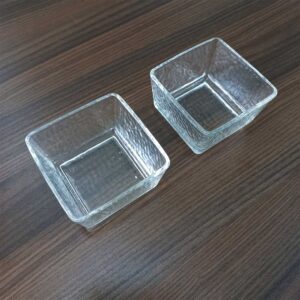 2-Piece Frosted Square Chutney/Sauce Bowl Set