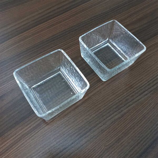 2-Piece Frosted Square Chutney/Sauce Bowl Set