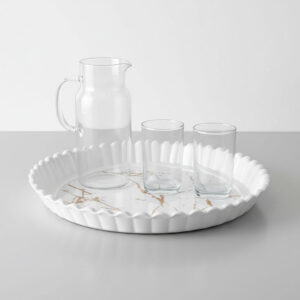 melamine round serving tray