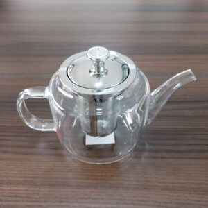Clear Glass Teapot with Stainless Steel Infuser