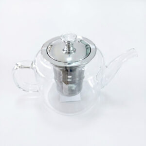 Clear Glass Teapot with Stainless Steel Infuser