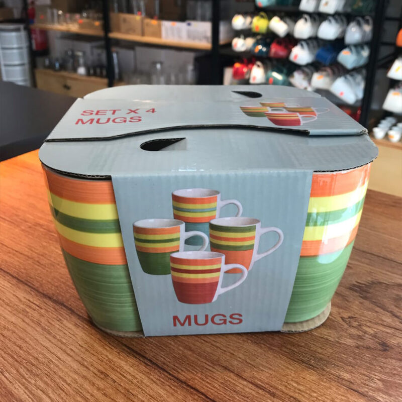4-Piece-Colored-Mug-Set 4pc Porcelain Colored Mug Set