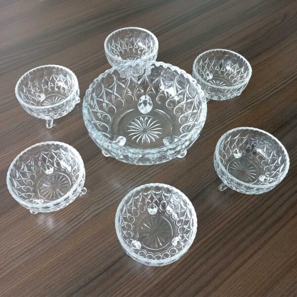 7pc Glass Dessert Bowl Set