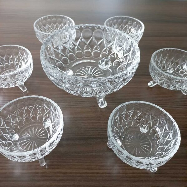 7pc Glass Dessert Bowl Set