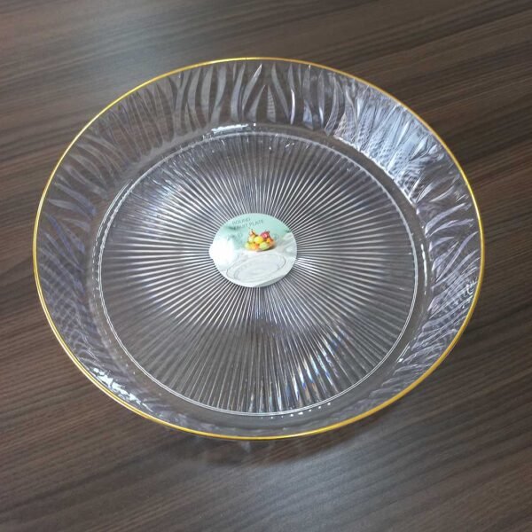 Golden Rimmed Acrylic Platter – 45cm