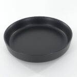 22cm Ceramic Deep Plate – Matte Black