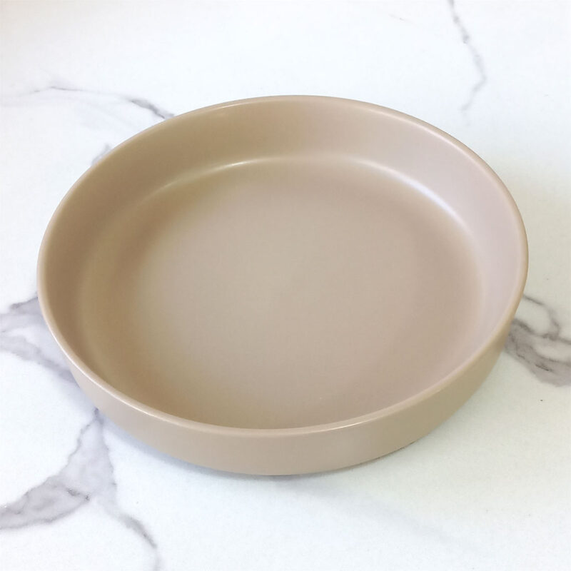 beige 22cm ceramic deep plate