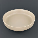 beige 22cm ceramic deep plate