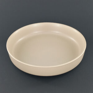 beige 22cm ceramic deep plate