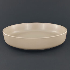 beige 22cm ceramic deep plate