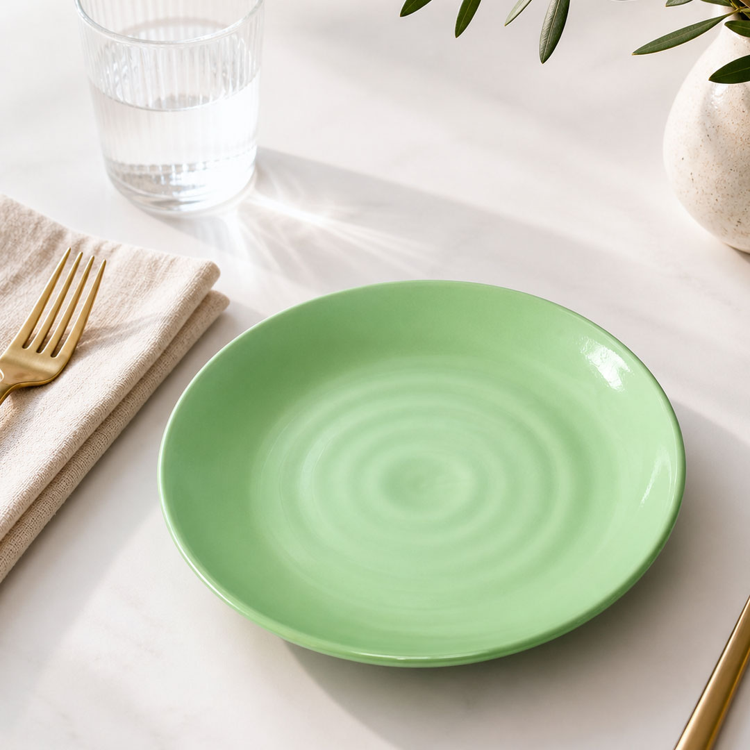 Ceramic Side Plate 19cm - Celadon Green
