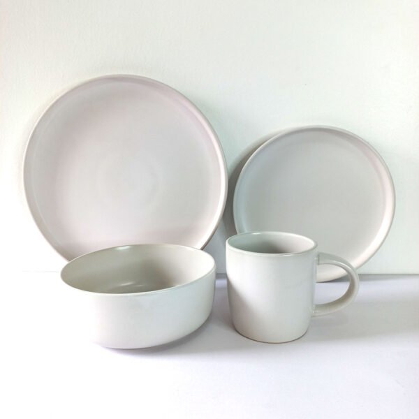 16pc Ceramic Dinner Set - Matte White