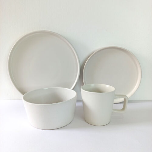 16pc Ceramic Dinner Set - Matte White