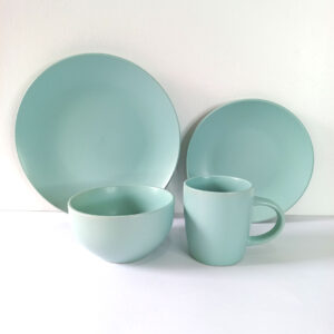 16pc Ceramic Dinner Set – Matte Powder Blue