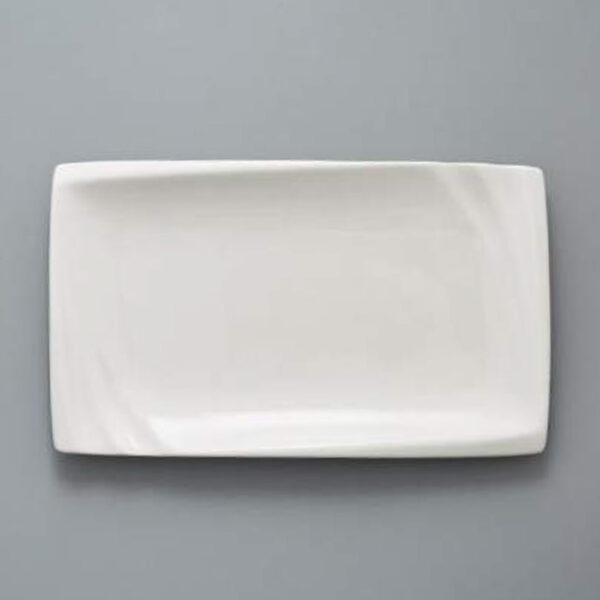 Porcelain Wavy Edge Rectangular Plate