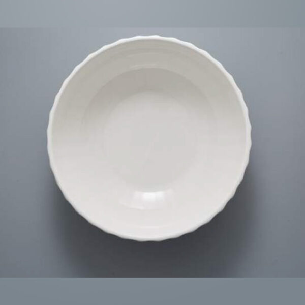 Porcelain Fluted Serving Bowl