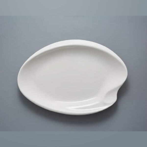 Porcelain Wave-Edge Oval Platter