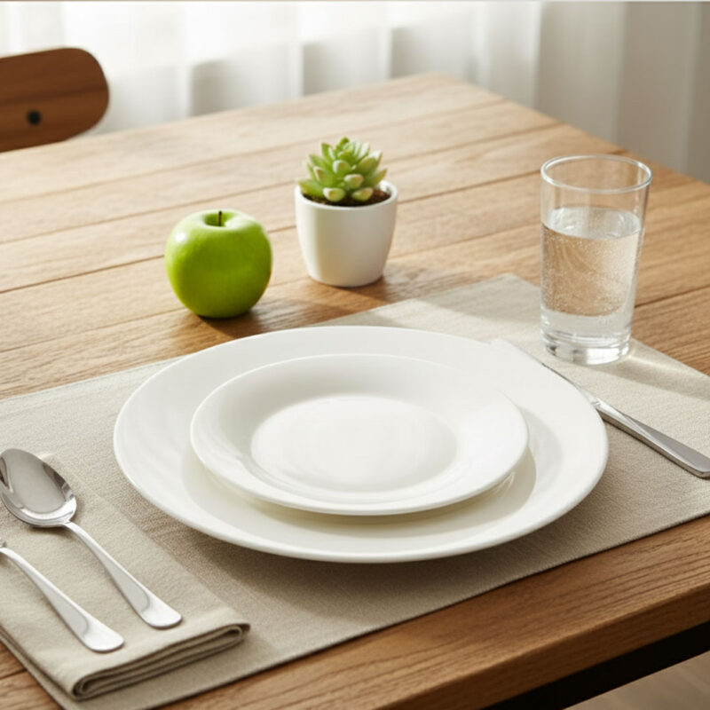 classic round porcelain plates